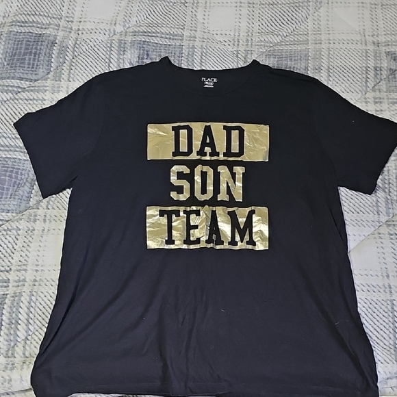 Place Black and Gold Dad Son Team Tee - Picture 1 of 2